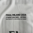 Retro Real Madrid 2015/16 Home Long Sleeve Final Milano 2016 Patches UCL 10 UEFA Respect