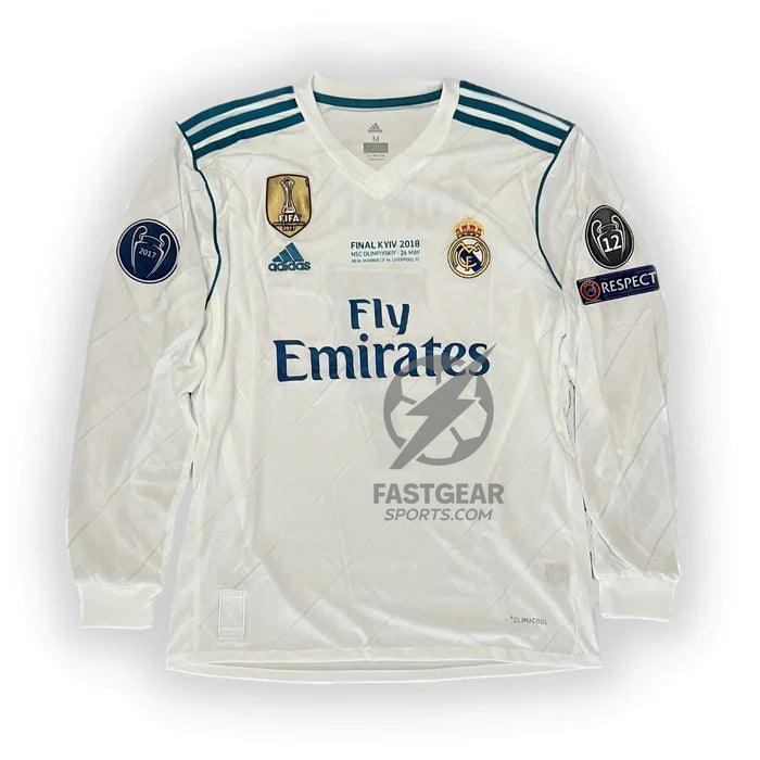 Retro Real Madrid Long-sleeve Home Jersey 2017/18