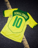 Ronaldinho 10 Brazil Home Retro 2004