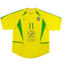 Brazil Home Retro 2002 World Cup Ronaldo Ronaldinho Rivaldo
