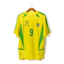 Ronaldo 9 Brazil Home Retro 2002 World Cup Ronaldo Ronaldinho Rivaldo