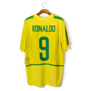 Brazil Home Retro 2002 World Cup Ronaldo Ronaldinho Rivaldo