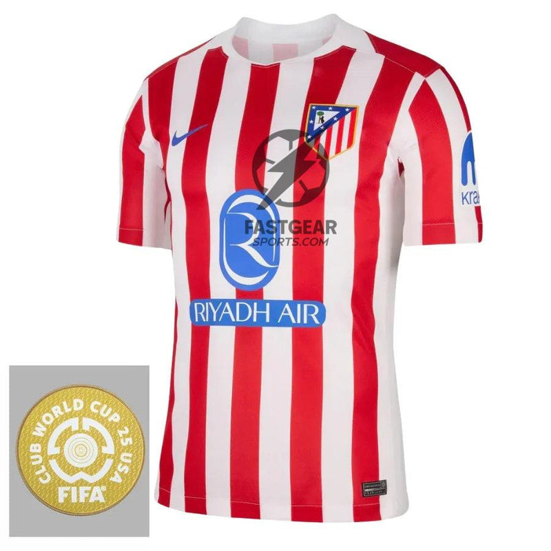 Atlético Madrid Home Fan Jersey 2025/26 Patch Club World Cup
