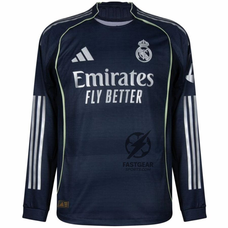 Real Madrid Long Sleeve Authentic Player Jersey 2025/26