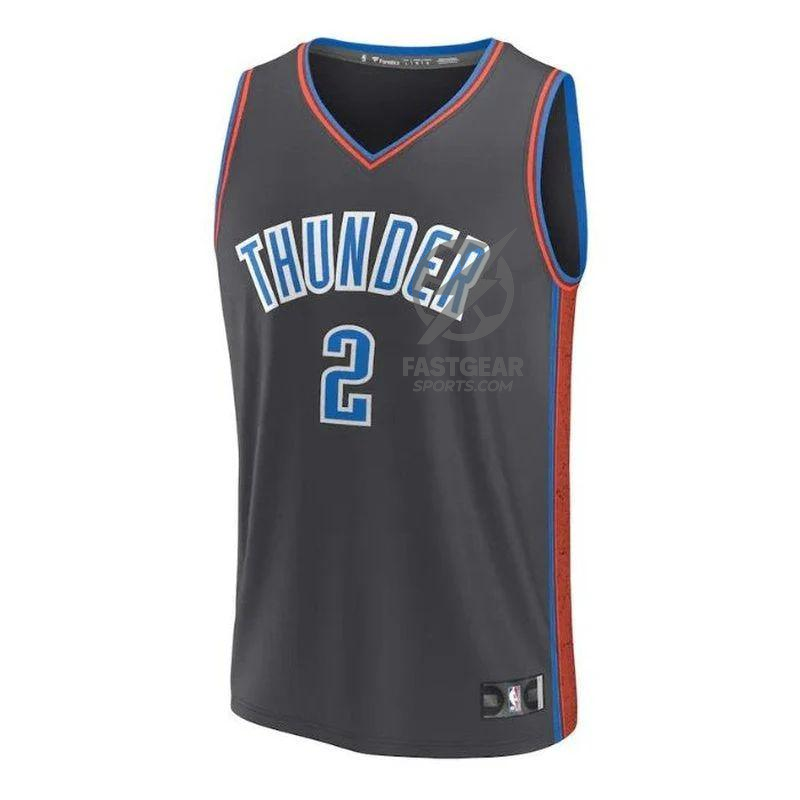 Shai Gilgeous-Alexander Oklahoma City Thunder 2023 Fastbreak Unisex NBA Jersey - City Edition - Anthracite