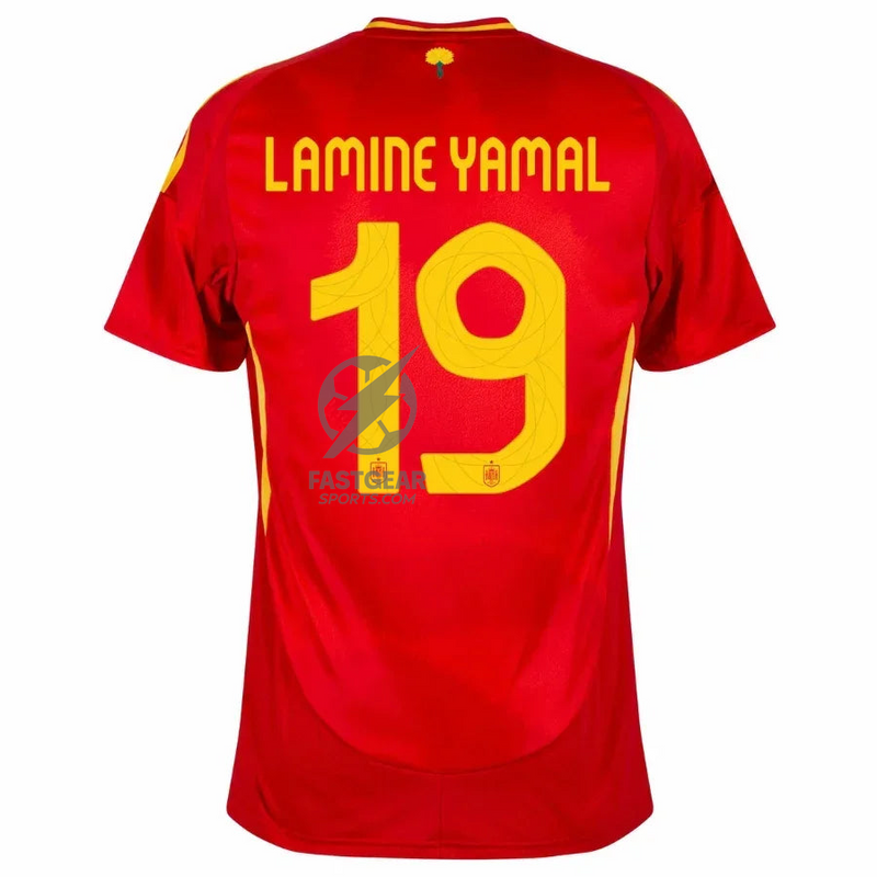 Spain Lamine Yamal 19 Home Fan Jersey 2025/26