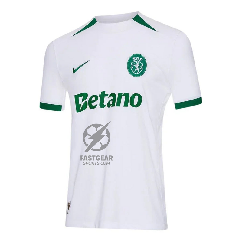 Sporting CP Fan Jersey Away 2024/25 Patches UCL UEFA Foundation (Official Printing)