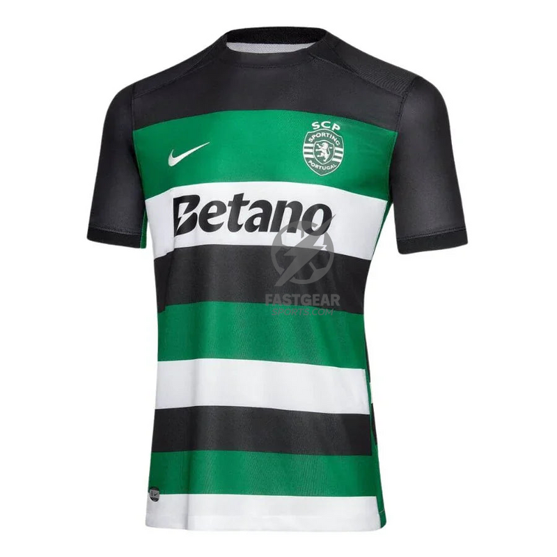Sporting CP Fan Jersey Home 2024/25 Patches UCL UEFA Foundation (Official Printing)
