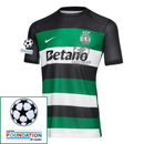 Sporting CP Fan Jersey Home 2024/25 Patches UCL UEFA Foundation (Official Printing)