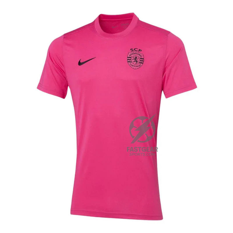Sporting CP Fan Jersey Pink October 2024/25 Patches UCL UEFA Foundation (Official Printing)