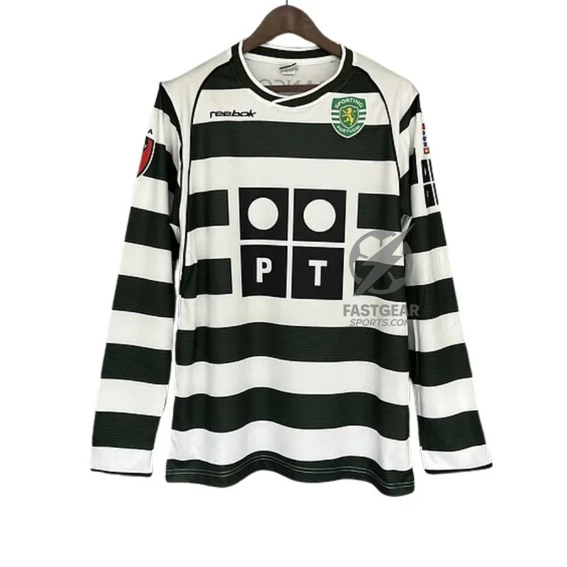 Sporting Home Long Sleeve Retro Jersey 2002/03