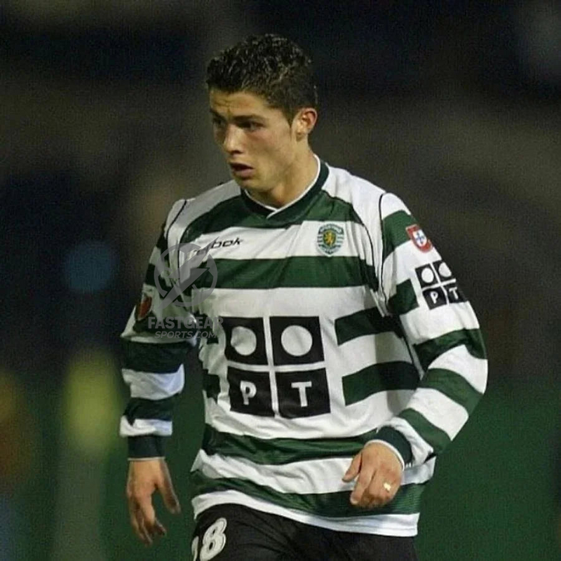 Sporting Home Long Sleeve Retro Jersey 2002/03
