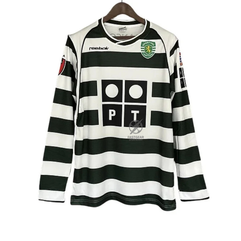 Sporting Home Long Sleeve Retro Jersey 2002/03