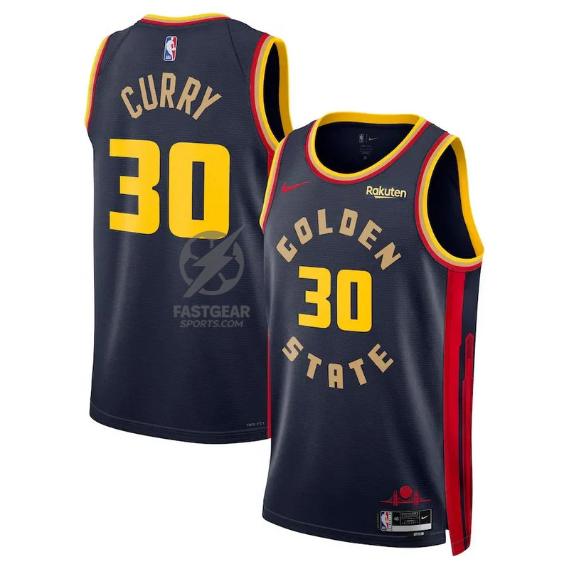 Stephen Curry 30 Golden State Warriors Navy City Edition 24/25 NBA Jersey