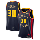 Stephen Curry 30 Golden State Warriors Navy City Edition 24/25 NBA Jersey