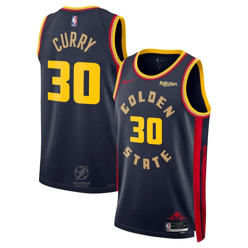 Stephen Curry 30 Golden State Warriors Navy City Edition 24/25 NBA Jersey