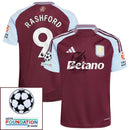 Aston Villa Rashford 9 Home Fan Jersey 2024/25 Patches UCL UEFA Foundation (Official Printing)