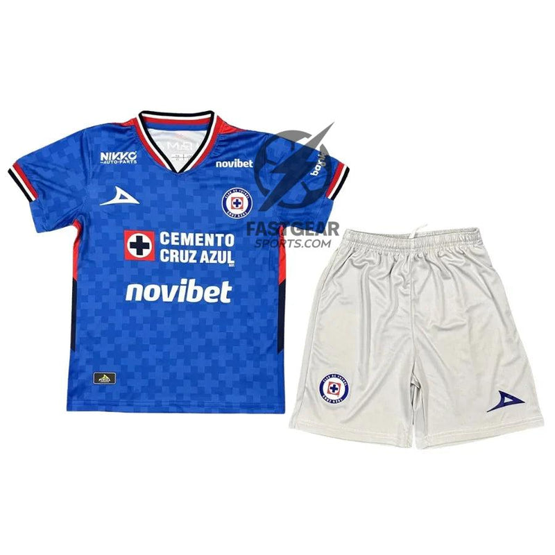 Kids Kit Cruz Azul Home Fan Jersey 2025/26