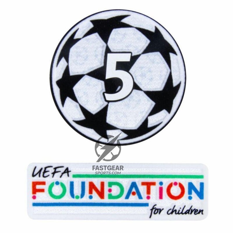 Barcelona Home 2024/25 Patches UCL UEFA Foundation (Official Printing)