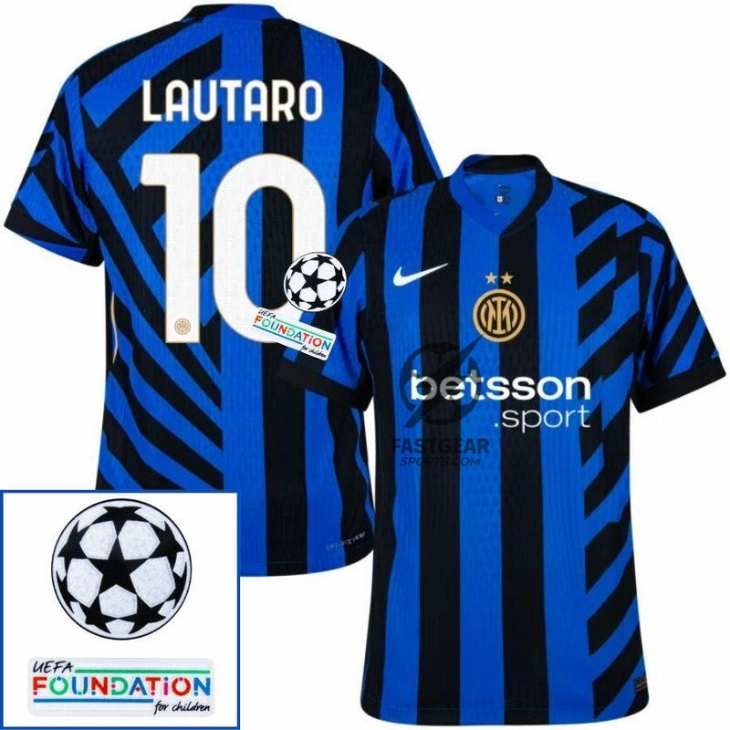 Inter Milan Home 2024/25 Patches UCL UEFA Foundation (Official Printing)