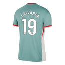 Atlético Madrid Julián Alvarez 19 Away Fan Jersey 2024/25 Patches UCL UEFA Foundation (Official Printing)