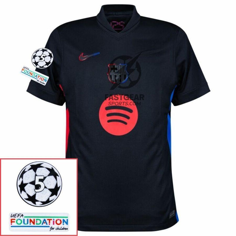 Barcelona Away 2024/25 Patches UCL UEFA Foundation (Official Printing)