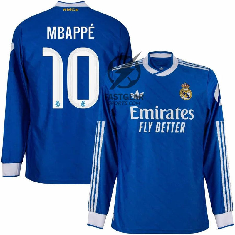 Real Madrid Third Mbappé 10 Fan Jersey Long Sleeve 2025/26