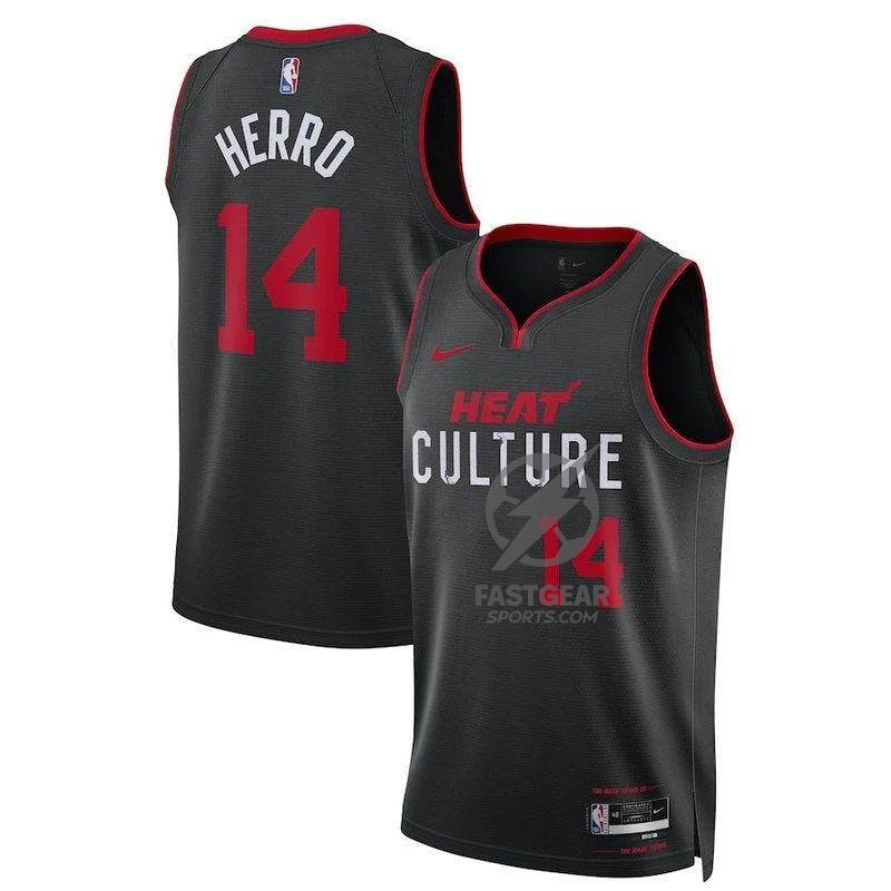 Tyler Herro Miami Heat Unisex 23/24 NBA Jersey - Black - City Edition
