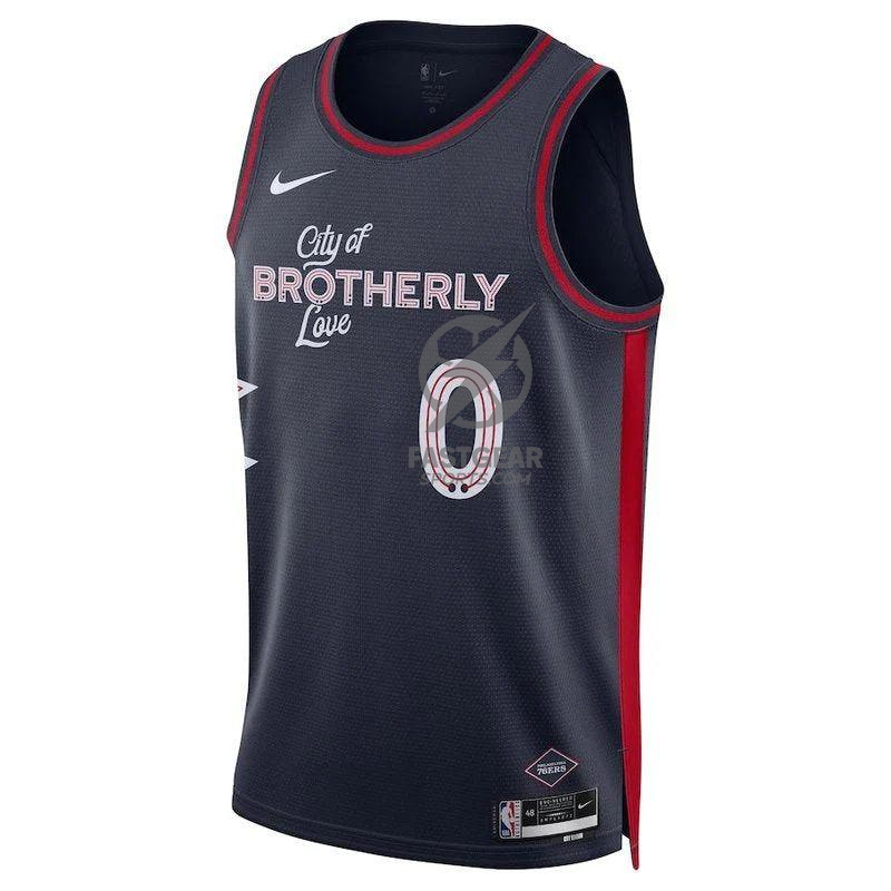 Tyrese Maxey Philadelphia 76ers Unisex 23/24 NBA Jersey - Navy - City Edition
