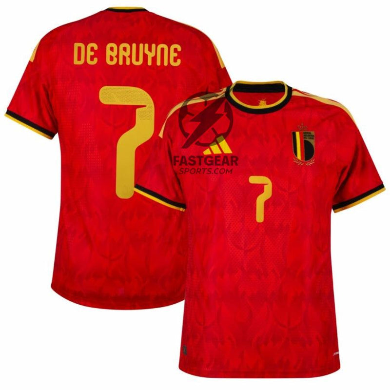 Belgium Home De Bruyne 7 Fan Jersey Shirt 2026 World Cup