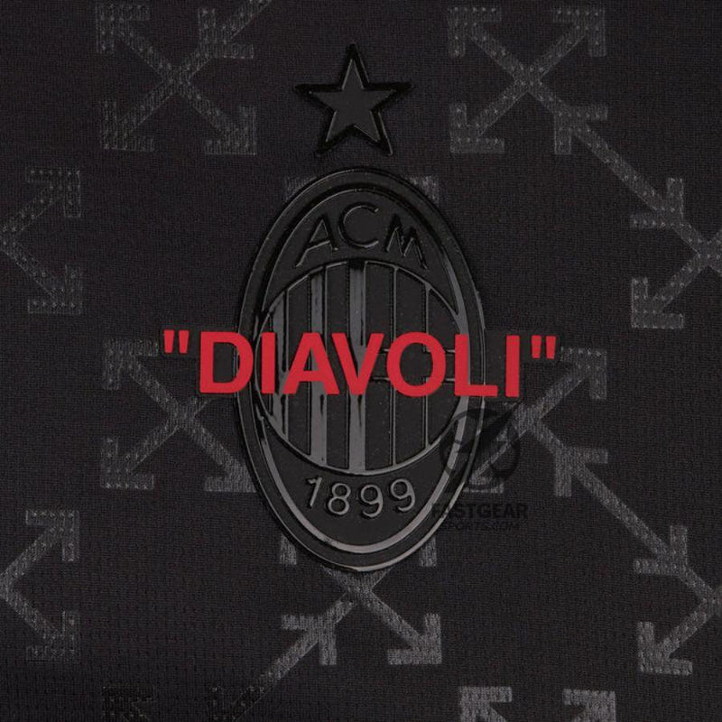 AC Milan BLACK JERSEY DIAVOLI X OFF-WHITE™ Fan Jersey 2025