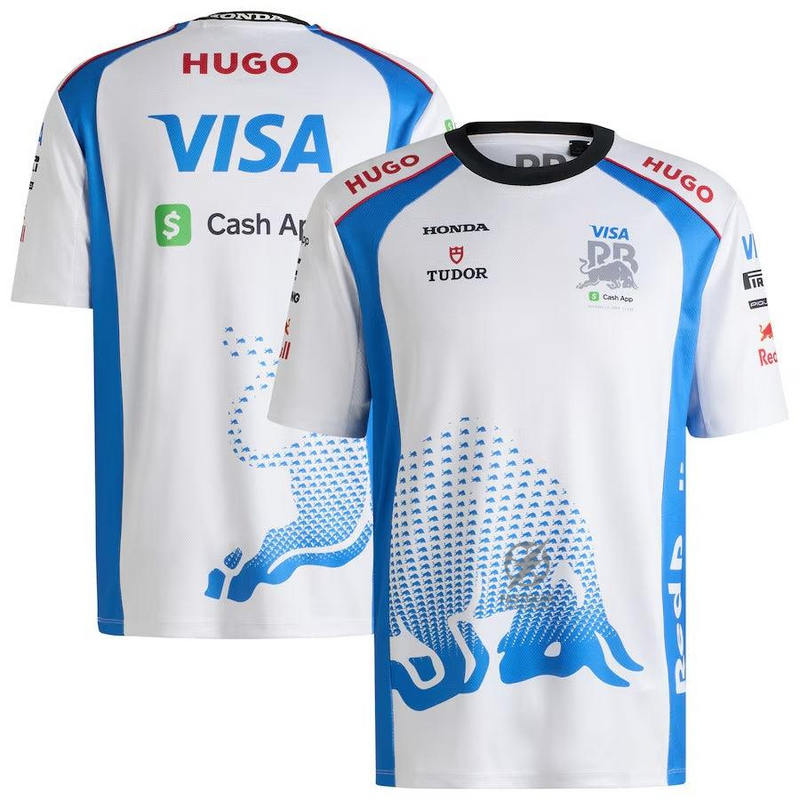 VCARB Hugo 2025 Team Set Up T-Shirt White Formula 1 F1 Formula One