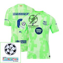 Barcelona Lewandowski 9 Third 2024/25 Patches UCL UEFA Foundation (Official Printing)