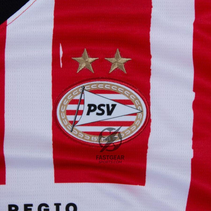 PSV Eindhoven Fan Jersey Home 2024/25 Patches UCL UEFA Foundation (Official Printing)