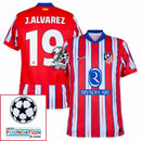 Atletico Madrid Home Fan Jersey 2024/25 Patches UCL UEFA Foundation (Official Printing)