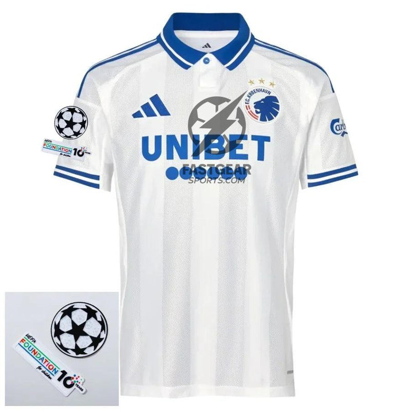 Copenhagen Home Fan Jersey 2025/26 Patches UCL + 10th Anniversary UEFA Foundation