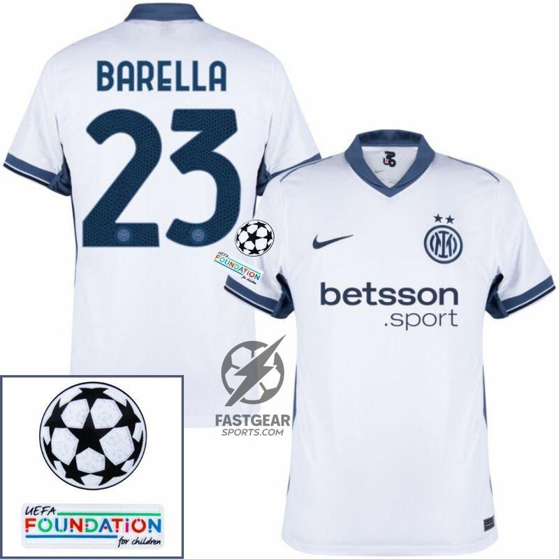 Inter Milan Away 2024/25 Patches UCL UEFA Foundation (Official Printing)