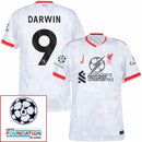Liverpool Darwin 9 Away 2024/25 Patches UCL UEFA Foundation (Official Printing)