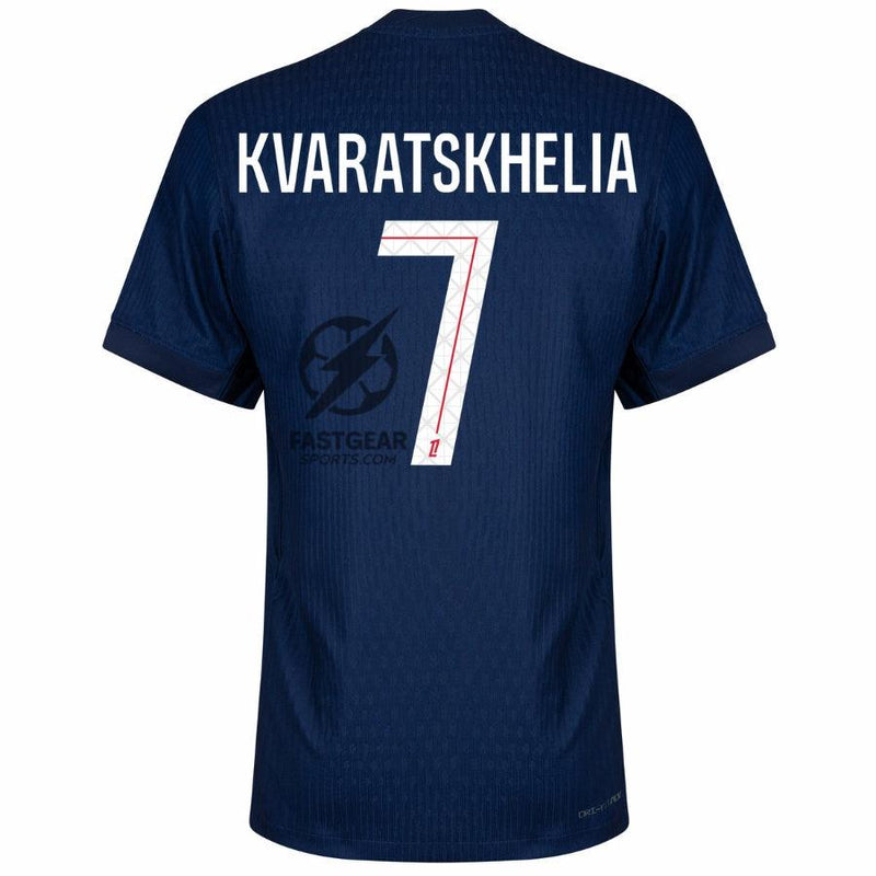 PSG Kvaratskhelia 7 Home Authentic Player 2025/26 Dri-Fit ADV Match