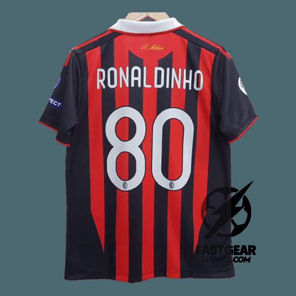 Ac Milan Ronaldinho Embroidery Retrô Jersey  - Collection