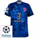 Atletico Madrid Third Fan Jersey 2024/25 Patches UCL UEFA Foundation (Official Printing)