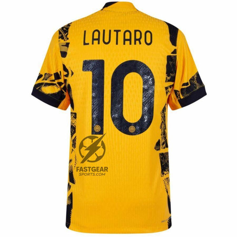 Inter Milan Lautaro 10 Third 2024/25 Patches UCL UEFA Foundation (Official Printing)