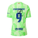 Barcelona Lewandowski 9 Third 2024/25 Patches UCL UEFA Foundation (Official Printing)