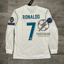 Retro Real Madrid Long-sleeve Home Jersey 2017/18