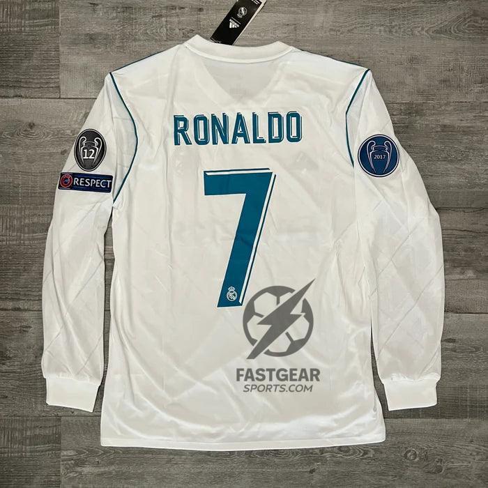 Retro Real Madrid Long-sleeve Home Jersey 2017/18