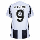 Juventus Vlahovic 9 Home 2024/25 Patches UCL UEFA Foundation (Official Printing)