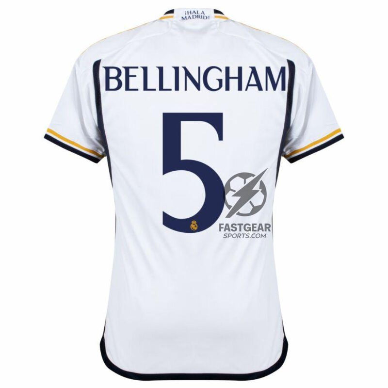 Real Madrid Bellingham 5 Home Fan Jersey 2023/24