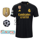 Real Madrid Third Fan Jersey 2023/24 Patch FIFA WCC Patch UCL UEFA Foundation Patches
