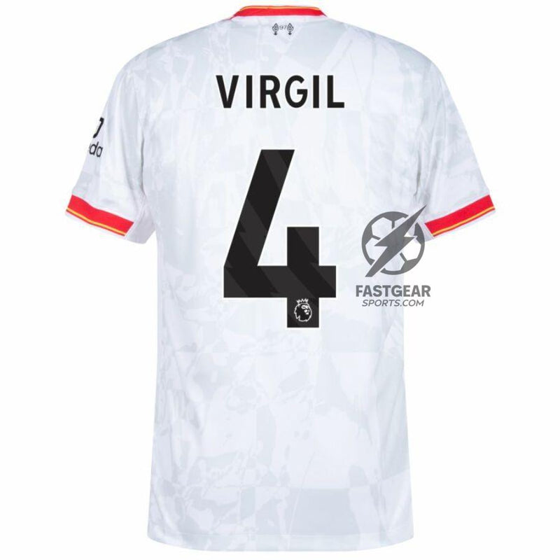 Liverpool Virgil 4 Away 2024/25 Patches UCL UEFA Foundation (Official Printing)