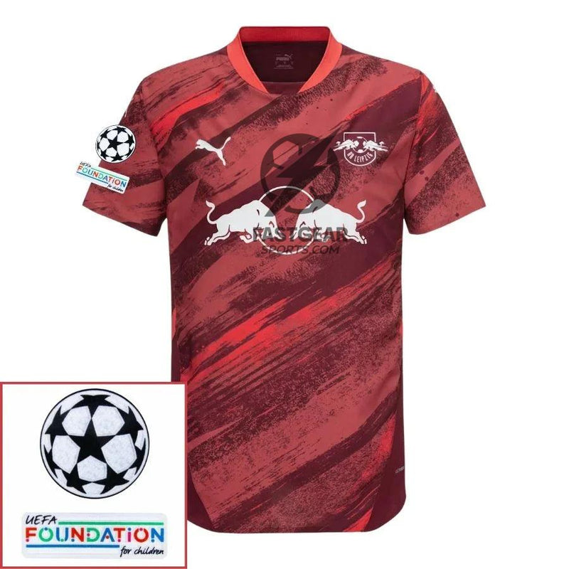 RB Leipzig Fan Jersey Away 2024/25 Patches UCL UEFA Foundation (Official Printing)